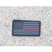 LBT-1781米消防士向けシンレッドライン星条旗ラバーフラッグパッチ新品