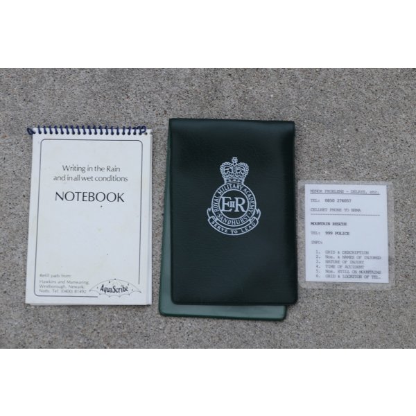 画像1: 英軍サンドハースト王立陸軍士官学校メモ帳カバー&アクアスクライブ防止メモ帳セット