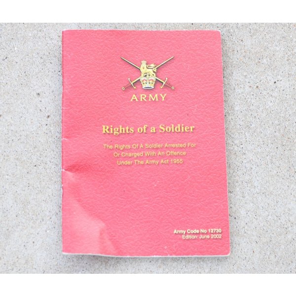 画像1: 英軍陸軍逮捕起訴時マニュアル