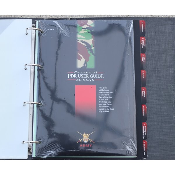 画像4: 英軍陸軍個人発展記録ファイル