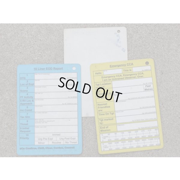 画像14: 英軍 報告・記録カードセット