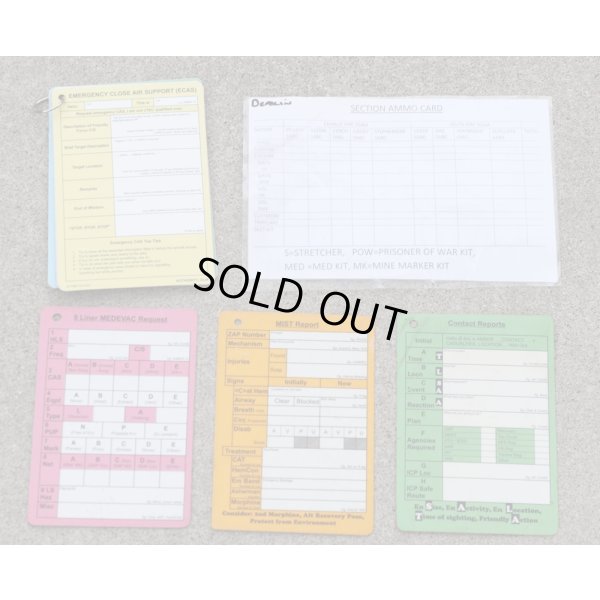 画像1: 英軍 報告・記録カードセット