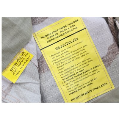 画像8: ANA(アフガニスタン政府軍)戦闘服上下セット3Cデザート迷彩MEDIUM-REGULAR新品