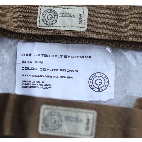 画像4: GBRSグループ アサルターベルトシステムV2 CB(コヨーテブラウン)SMALL/MEDIUM新品