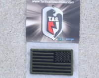 TAGリバースタイプ星条旗フラッグパッチOD新品