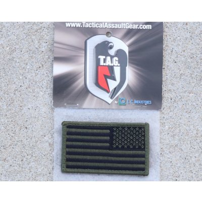 画像1: TAGリバースタイプ星条旗フラッグパッチOD新品