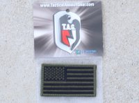 TAG星条旗フラッグパッチOD新品