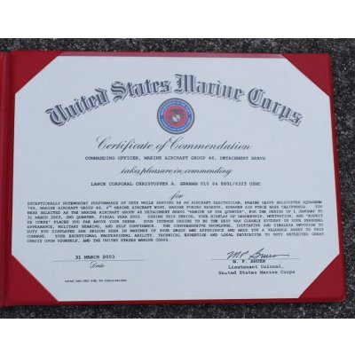 画像4: 米軍 米海兵隊アルバム入り四半期最優秀海兵賞状