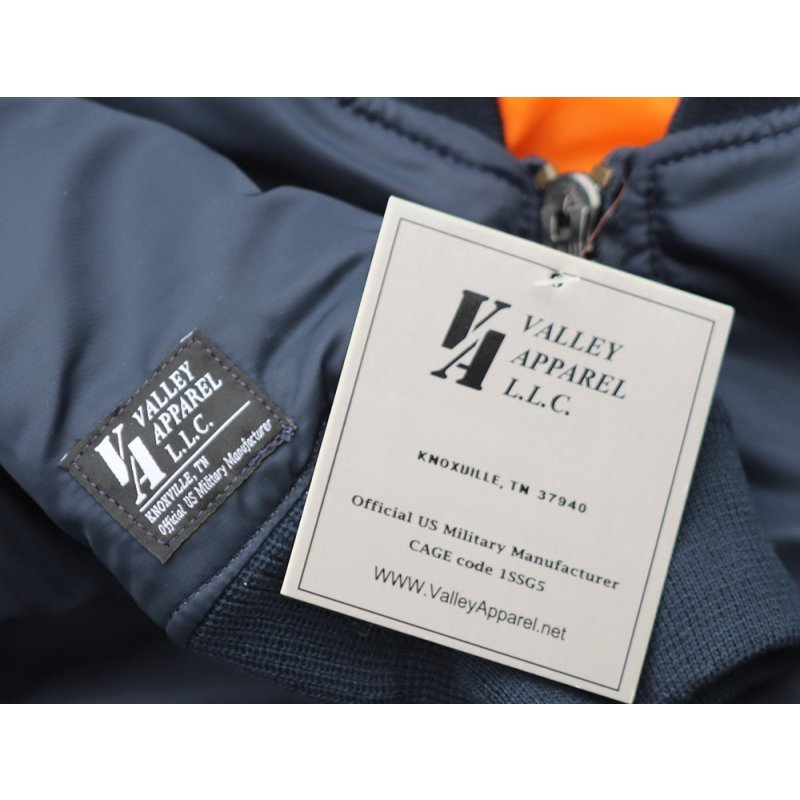 画像3: バレーアパレルMA-1フライトジャケット紺X-SMALL新品