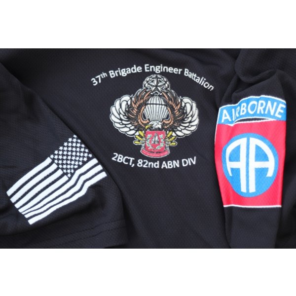 画像4: 米軍放出ソフィーTシャツ黒 第82空挺師団第2旅団戦闘団第37工兵大隊プリント入り新品