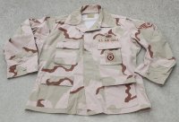 米軍DCU(3Cデザート迷彩BDU)ジャケット後期型LARGE-REGULAR米空軍三等軍曹憲兵着用品
