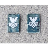 米軍 米海軍NWUタイプ1用二等海曹階級章2枚セット