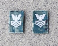 米軍 米海軍NWUタイプ1用二等海曹階級章2枚セット