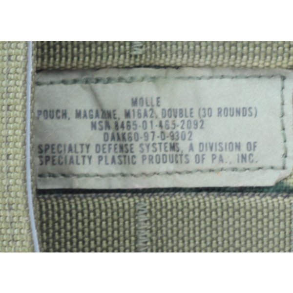 画像4: 米軍MOLLEダブルマガジンポーチ ウッドランド迷彩