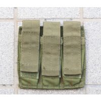 米軍放出SOE胸部用トリプルピストルマガジンポーチOD