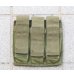 画像1: 米軍放出SOE胸部用トリプルピストルマガジンポーチOD (1)