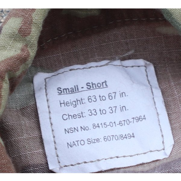 画像4: 米軍IHWCUジャケットOCPスコーピオンW2迷彩SMALL-SHORT