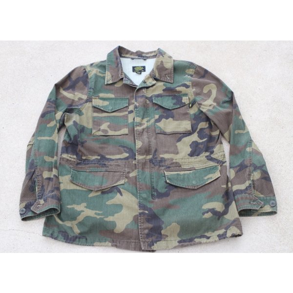 画像1: アルファM51風フィールドジャケット ウッドランド迷彩LARGE