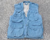  ウールリッチ ハンティングベスト 青LARGE