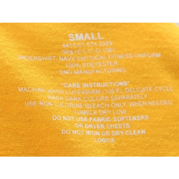 画像5: 米軍 米海軍トレーニングTシャツ黄SMALL