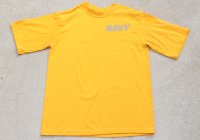 米軍 米海軍トレーニングTシャツ黄SMALL