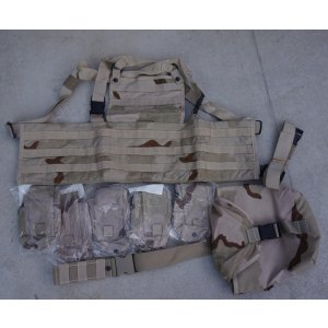 画像: 米軍放出FEDERAL COVERS & TEXTILES製RACKベスト ポーチ6個付きセット3Cデザート迷彩 新品