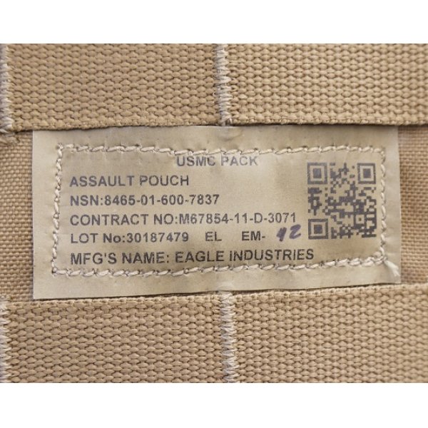 画像3: 米軍 米海兵隊FILBEアサルトポーチCB(コヨーテブラウン) (3)