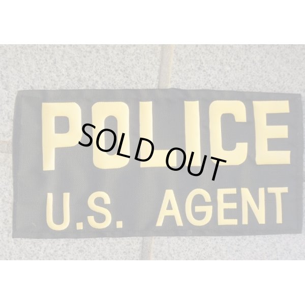 画像1: 詳細不明U.S. POLICEパッチ黒+黄 新品 (1)