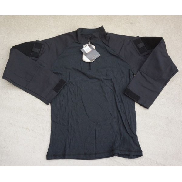 画像1: 米法執行機関放出TRU-SPEC製TRU 1/4 ジップ コンバットシャツ黒 新品 (1)