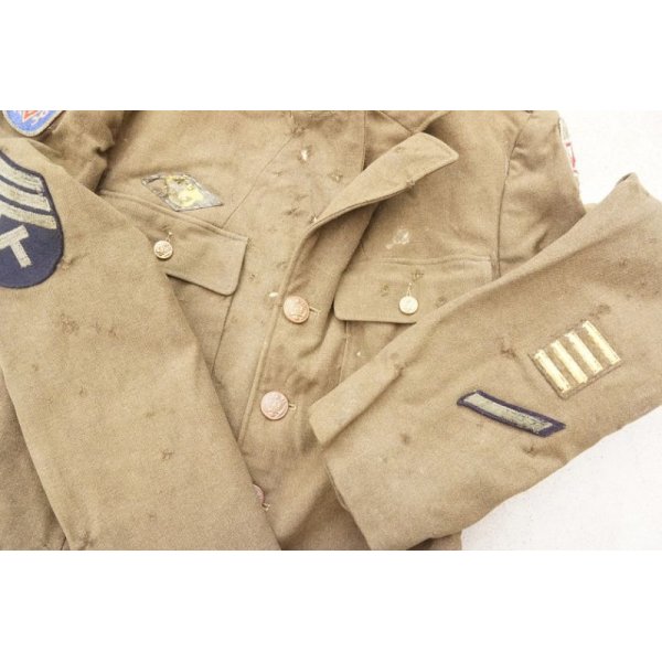 画像4: 第二次世界大戦 米軍 制服ジャケット第6軍4等技術兵パッチ付き (4)