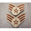 画像1: 米軍 米空軍デザートカラー色 上級空兵階級章2枚セット (1)