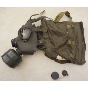 画像: イラク軍M85ガスマスク ガスマスクバッグ付きサイズIII