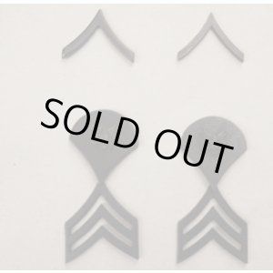 画像: 米軍 米陸軍 金属製 兵・下士官階級章各種2個セット