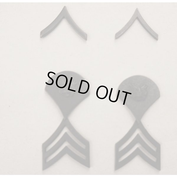 画像1: 米軍 米陸軍 金属製 兵・下士官階級章各種2個セット (1)