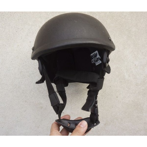 画像3: 英軍UKSF放出グローバルアーマー製MICH-2001型ヘルメット黒 (3)