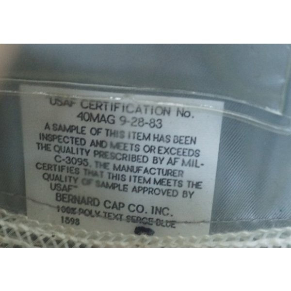 画像7: 米軍 米空軍ベルナルド製テーラーメイド制帽サイズ7 1/4 (7)