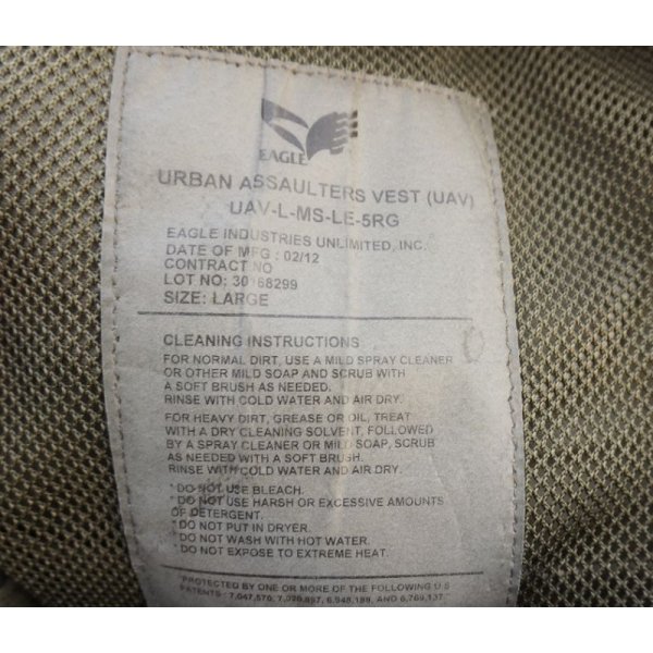 画像5: US MARSHAL放出イーグルLE仕様UAVボディアーマーRG LARGE (5)