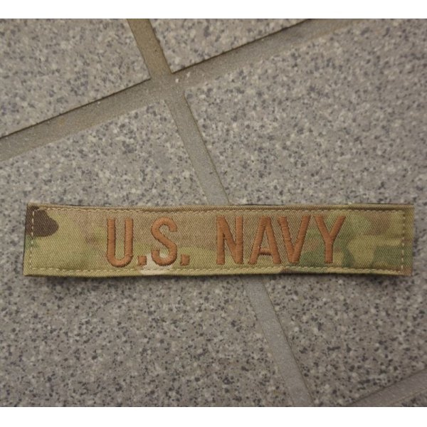 画像1: 米軍 米海軍ローカルメイド? MULTICAM迷彩U.S. NAVYテープ (1)