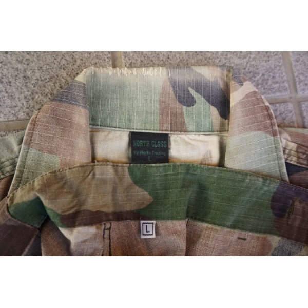 ペルー軍 陸軍特殊部隊ウッドランド迷彩BDU上下セットLARGE