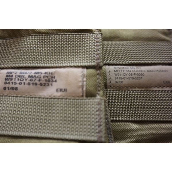 画像5: 米軍イーグルSFLCSダブルマガジンポーチ カーキ新品 (5)