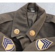 画像5: 第二次世界大戦 米軍M1944フィールドジャケット(アイクジャケット)機甲科二等軍曹徽章付きサイズ32R (5)