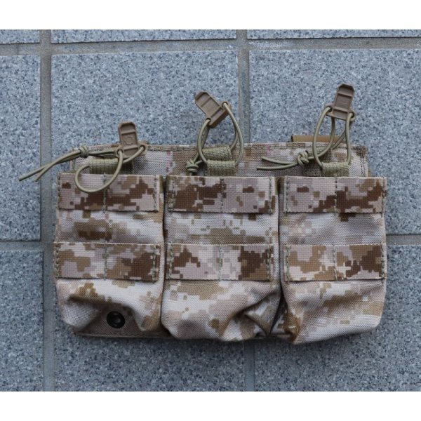 画像1: 受注生産◆当店オリジナル品S&Sプレートフレーム用トリプルオープントップマガジンポーチ新品 (1)