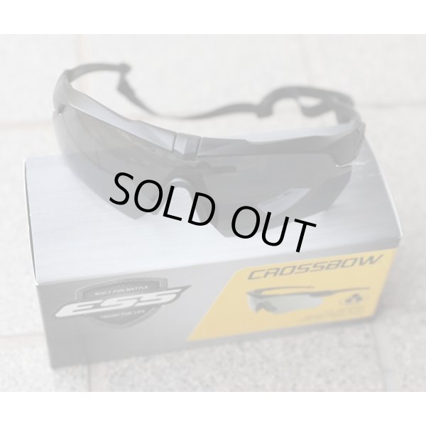 画像1: 米軍放出ESSクロスボウ サプレッサーワン シューティンググラス スモークレンズ付き新品 (1)