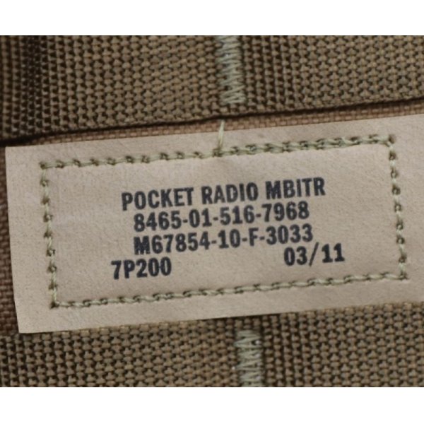 画像3: 米軍アライドFSBEII MBITRラジオポーチ後期型CB(コヨーテブラウン)新品 (3)