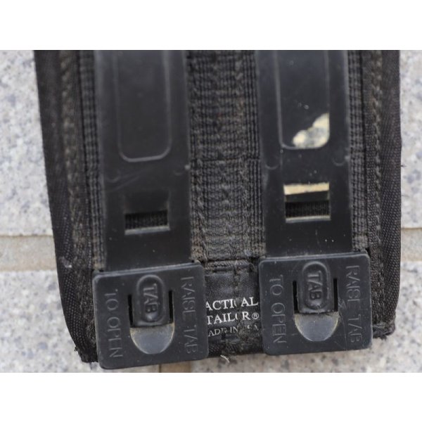 画像6: 米軍放出タクティカルテイラーLEダブルピストルマガジンポーチ黒 (6)