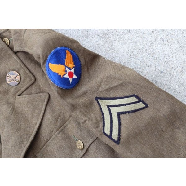 画像4: 第二次世界大戦 米軍 制服ジャケットAAF対空砲兵伍長パッチ付き36R (4)