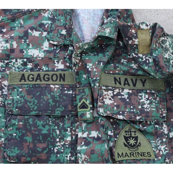 画像3: フィリピン軍 海軍海兵隊 戦闘服ジャケットPHILMARPAT迷彩 徽章付 (3)