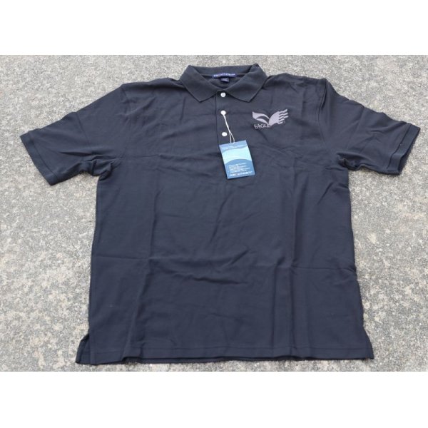 画像1: イーグル ポロシャツ黒LARGE新品 (1)