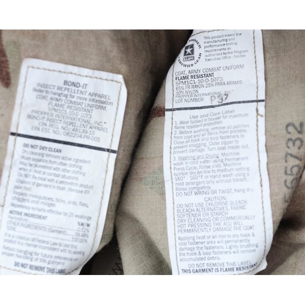 画像5: 米軍 米陸軍FR-ACUジャケットOEFCP迷彩(MULTICAM)LARGE-REGULAR新品 (5)