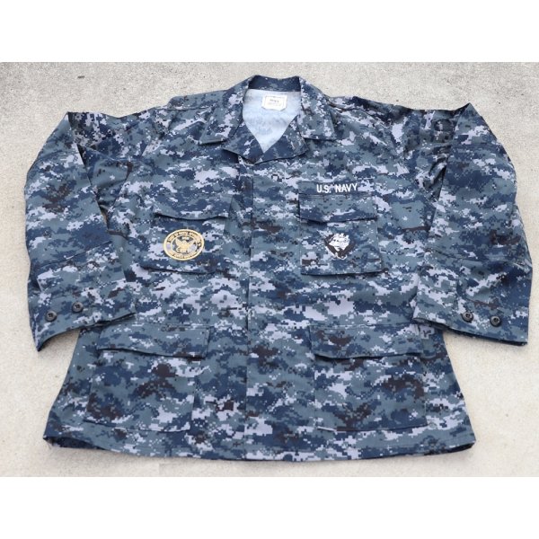 画像1: 米軍 米海軍 試作品NWU-DジャケットLARGE-REGULAR新品? (1)